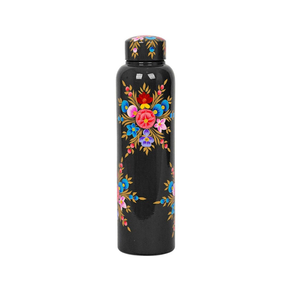 image 1 of BillyCan Hand-Painted Picnic Water Bottle - 875ml - Carbon Pansy Grey | One Size