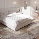 image 2 of KUKOON Greige Distressed Abstract Geometric Motif Area Rug 80cm x 150cm Cream