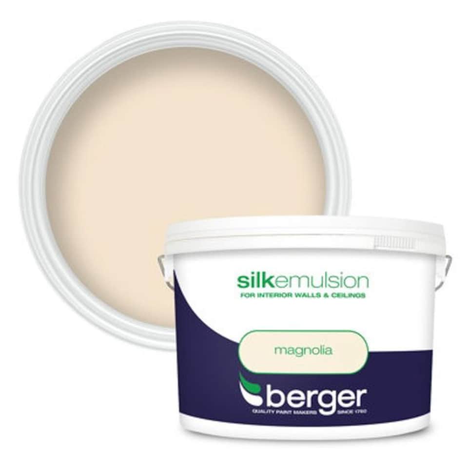 image 1 of Berger Silk Emulsion Paint - Magnolia - 10L