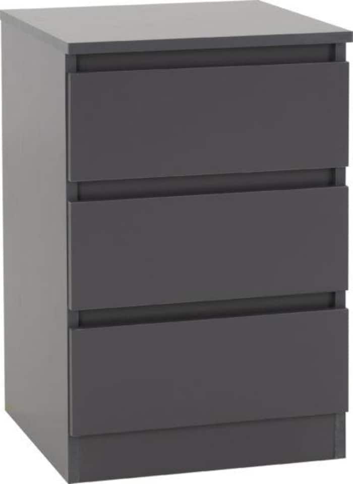 image 1 of Malvern 4 Piece Bedroom Set with 3 Door Triple Wardrobe | Grey | 4