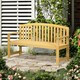 image 2 of Outsunny 2 Person Garden Bench Wooden Outdoor Furniture with Armrest Orange