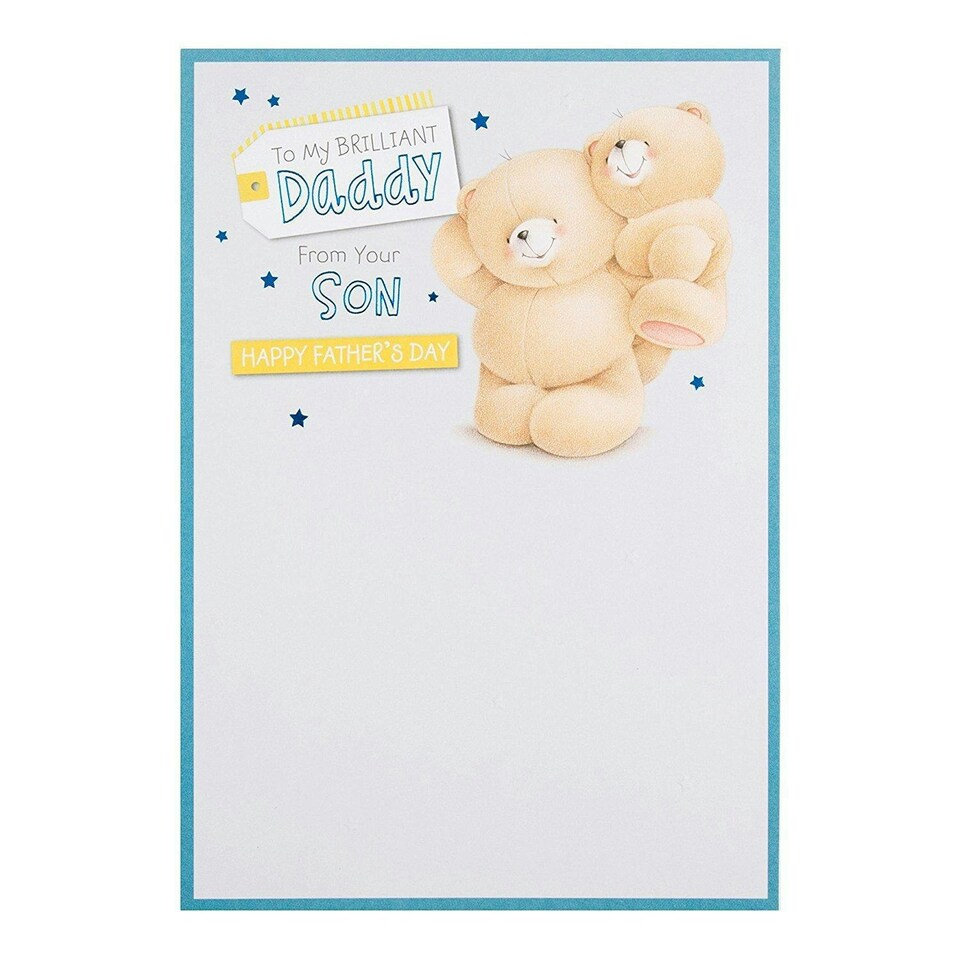 image 1 of Daddy Father's Day Hallmark Adorable Forever Friends Card From Your Son Medium