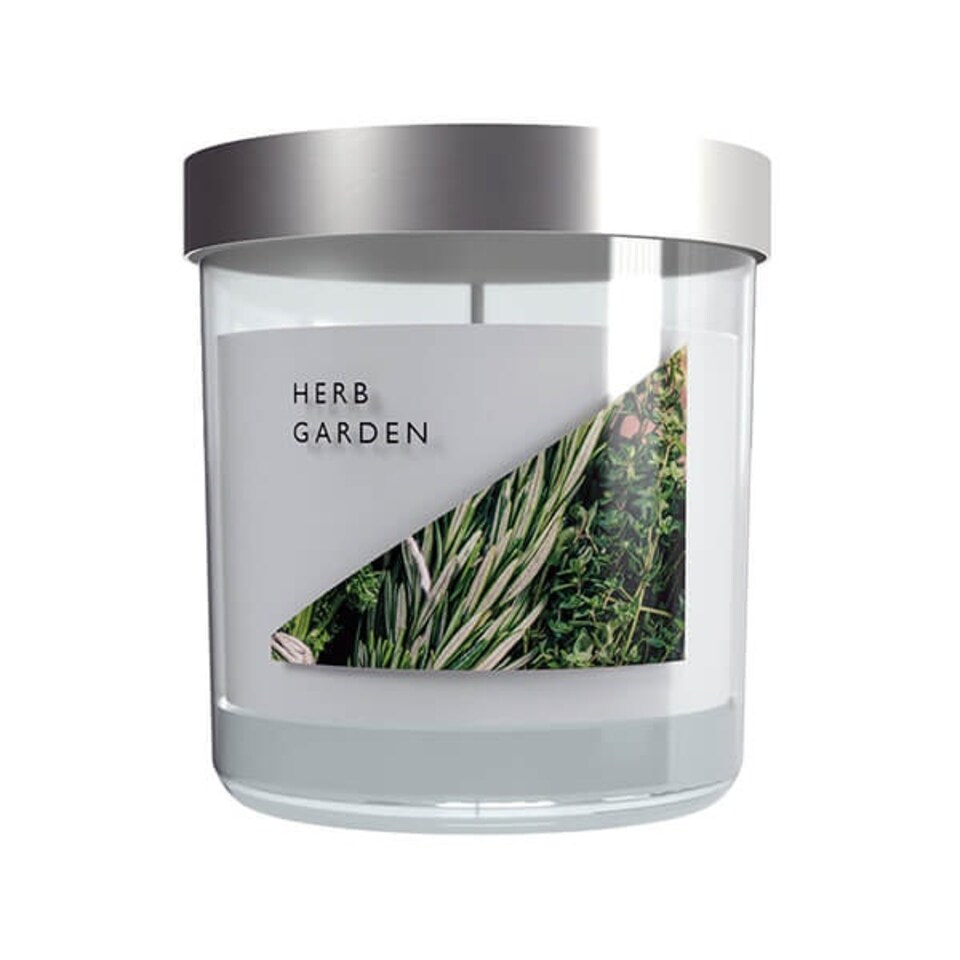 Wax Lyrical Herb Garden Medium Candle Jar White