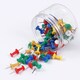 image 2 of Tub of 60 Assorted Colour Push Pins 25mm