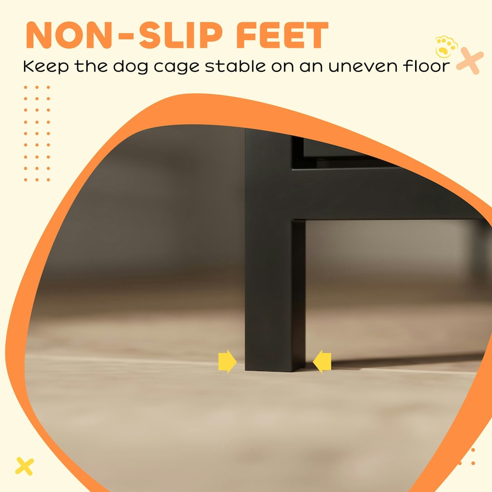 image 1 of PawHut Dog Crate Furniture with Anti-Chew Resistant Mesh for Medium Dogs 