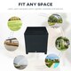 image 5 of Outsunny Side Table Furniture Tempered Glass Garden Patio Wicker Black