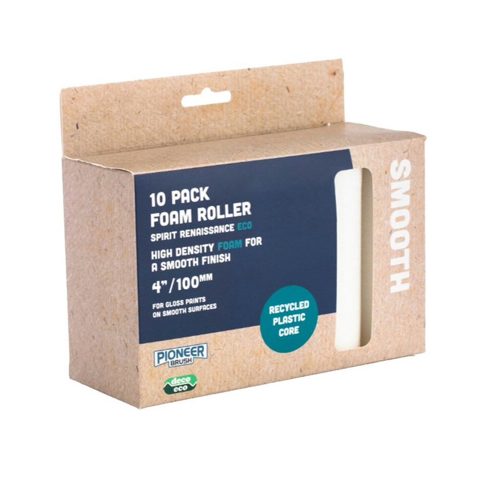 Pioneer Spirit Renaissance Eco Mini Paint Roller Refill Foam 4 100mm 10pk - One Colour - One Size