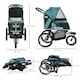 image 4 of PawHut 3 Wheel Pet Stroller, for Medium Small Dogs, Foldable Cat Pram - Green