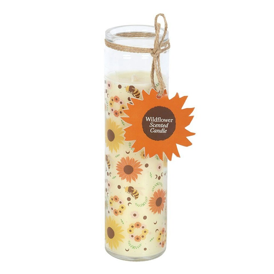 image 1 of Summer Solstice Wildflower Tube Candle Cream