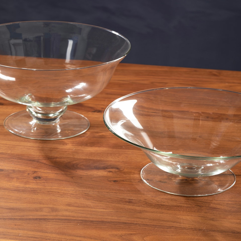 image 1 of Ambra Clear Glass Footed Bowl Clear