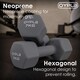 image 9 of Pair of 7kg Hex Anti Roll Neoprene Non Slip Hand Dumbbells Workout Weights