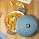 image 7 of Argon Tableware Cast Iron Shallow Casserole Dish - Enameled Dutch Oven - Self-Basting Lid - Hob to Oven - 3.5 Litre - Slate Grey | Grey | Slate Grey