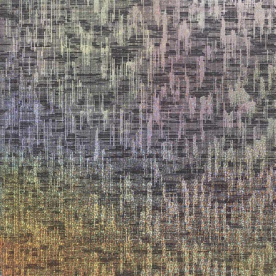 Sample of Holographic Texture wallpaper in Charcoal Multi