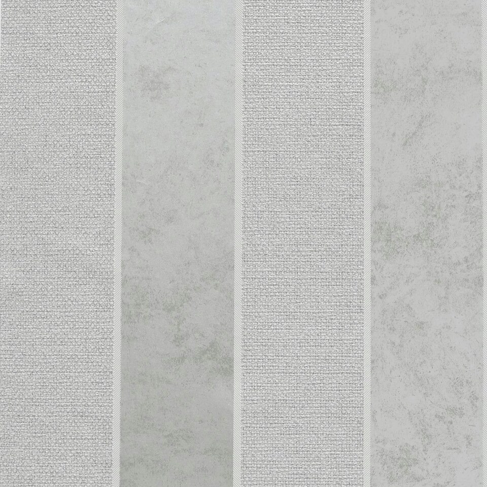 Arthouse Calico Stripe Textured Wallpaper - Grey - 10m x 53cm Grey