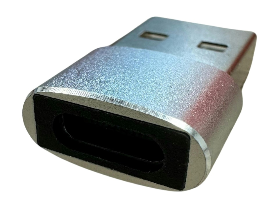 image 1 of USB-C 3.1 to USB-A Adapter | Silver | Light Silver USB-A to USB-C Adapter