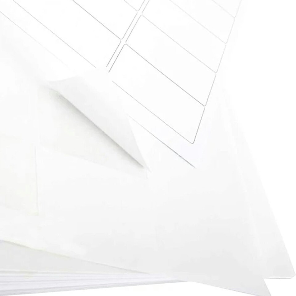 image 1 of 100 Sheets of A4 Plain White Self Adhesive Blank Address Shipping Labels (16 Address Labels Per Sheet) White