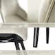 image 5 of Dining Chair Marilyn - with armrests, padded, velvet look, black steel legs - Set of 2 Cream | Cream/Black