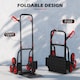 image 3 of DURHAND Stair Climbing Hand Truck, Heavy Duty Foldable Trolley on Wheels, Multi-Purpose Sack, Steel Truck Moving Trolley, 120kg, Red