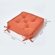 image 2 of Homescapes Terracotta Cotton Dining Chair Booster Cushion Orange