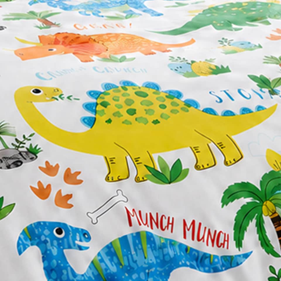 image 1 of Happy Linen Company Dinky Dino Duvet Cover Bedding Set