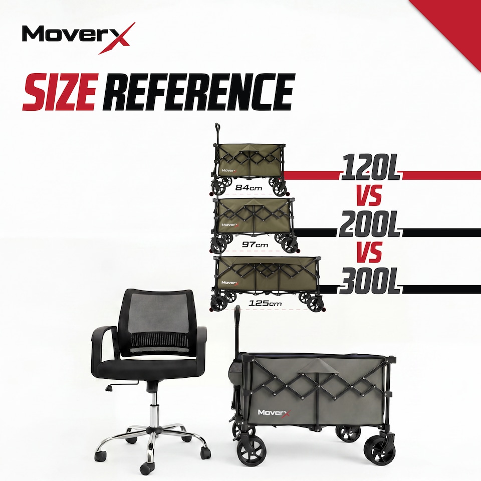 image 1 of MoverX 120L/150kg 2-in-1 Camping Tabletop Trolley / Table - Khaki