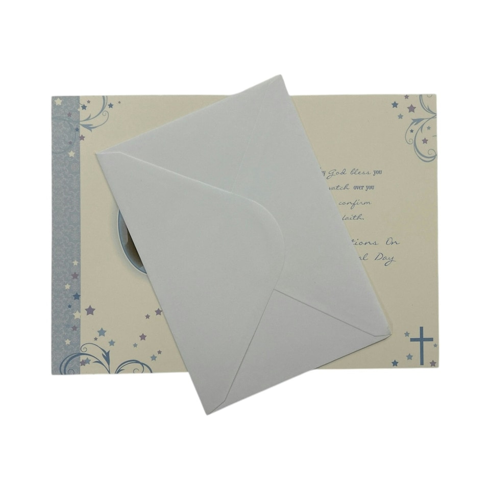 image 1 of For Son On Your Confirmation Prayer Design Religious Greeting Card