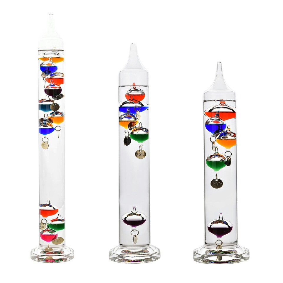 image 1 of Galileo Thermometer - 33cm multi col 5 bulb