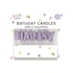 image 1 of Pastel Lilac Happy Birthday Pick Candles Multi
