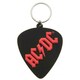 image 2 of AC/DC Plectrum Rubber Keyring - Black/Red - One Size