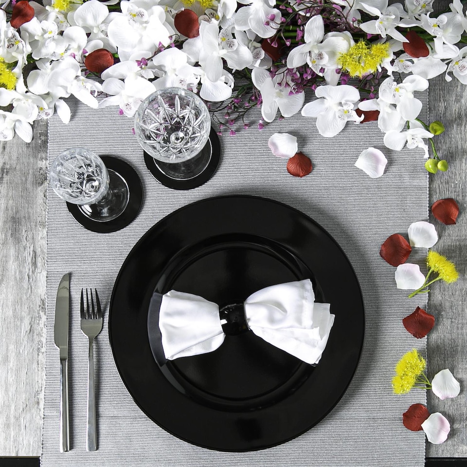 image 1 of Argon Tableware Metallic Charger Plate - 33cm - Black | Black | Black