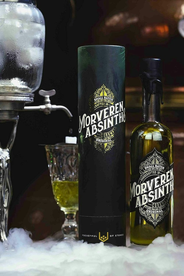 image 1 of Morveren Cornish Absinthe - Pocketful of Stones Distillery 35cl  ABV 66% 70cl