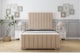image 1 of Sloomy California Pebble Plush Bed Frame With 50" Upholstered Headboard 4' Small Double