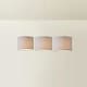 image 3 of ValueLights 3 Pack Modern Grey Drum Pendant Ceiling Light Shades With Diffusers