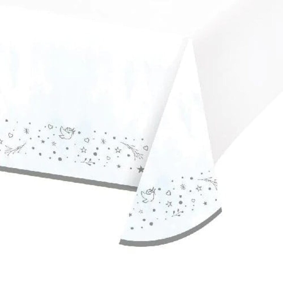 Blue On Your Christening Paper Tablecover 243cm x 137cm