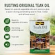 image 4 of Rustins Teak Oil Enhances Woods Interior/Exterior Gloss 5L