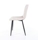 image 8 of Aspen White 80cm Square Dining Table with 2 Upholstered Cord Fabric Straight Stitch Chairs - Compact Modern Dining Set | White | Natural | 1