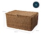 image 5 of JSH Rectangular Storage Baskets Set of 3 in Natural Woven Seagrass Wicker Home Organiser Box for Kids Toys Blankets Towels Playroom Nursery Bedroom