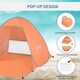 image 4 of Outsunny 2-3 Person Pop up Tent Instant Camping Tent Sun Shade Shelter Orange