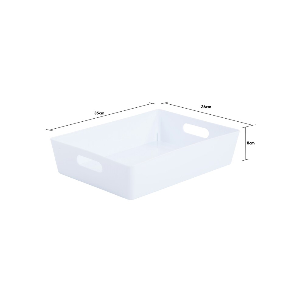 image 1 of Wham Studio 5 x 6L Rectangular Plastic Storage Baskets Ice White White