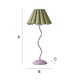 image 6 of ValueLights Wiggle Sage Pleated Scallop Lamp Shade Pale Purple Metal Table Lamp and LED Bulb Purple | Green
