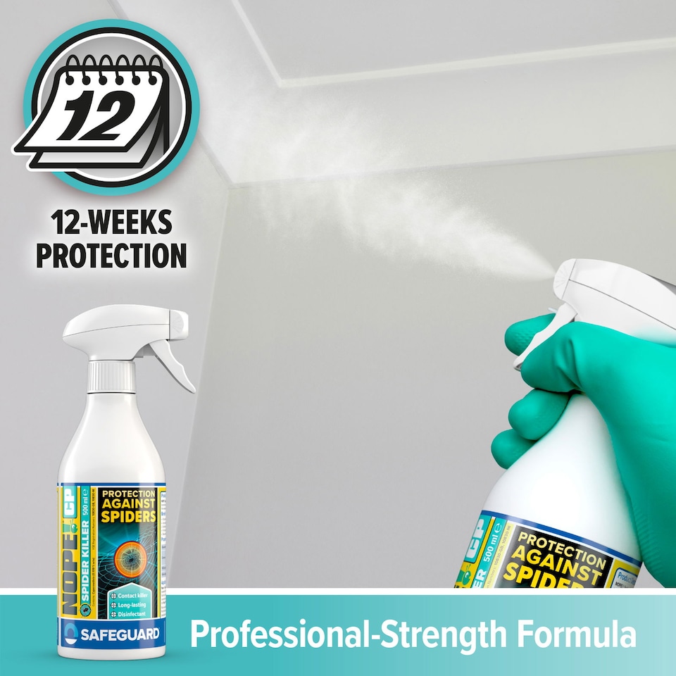 image 1 of NOPE Spider Killer Spray Repellent - Contact Killer. For all types of Spiders. Odourless for Indoor and Outdoor use - 500ml