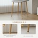 image 5 of HOMCOM Dining Chairs Set of 4 w/ Curved Back, Steel Legs | Multi