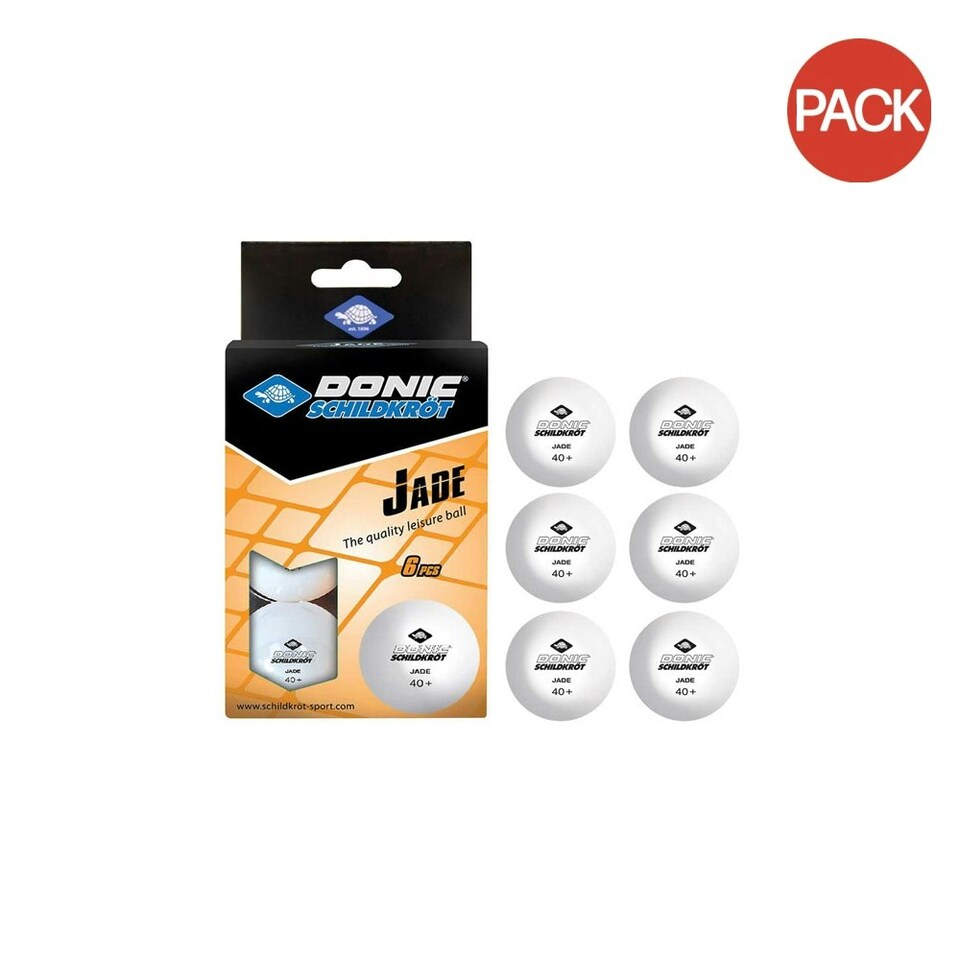 DonicSchildkroet Jade Poly 40+ Table Tennis Balls (Pack of 6) White