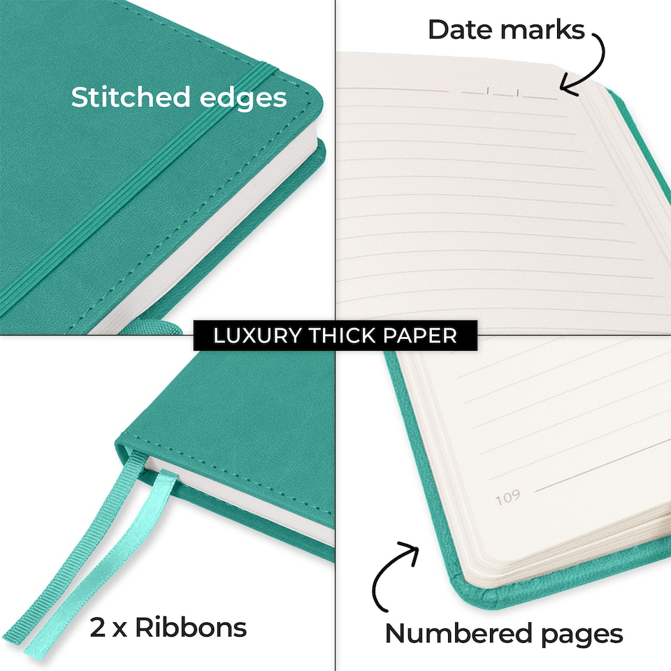 image 1 of Notes London A5 Italian Styled Moretti Notebook Teal