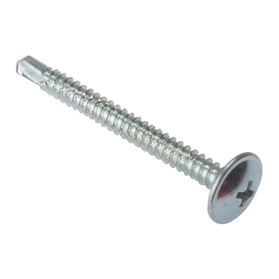 Forgefix Self-drill Baypole Screws, Phillips, Zp - Zinc Plated - 4.8 x 100mm