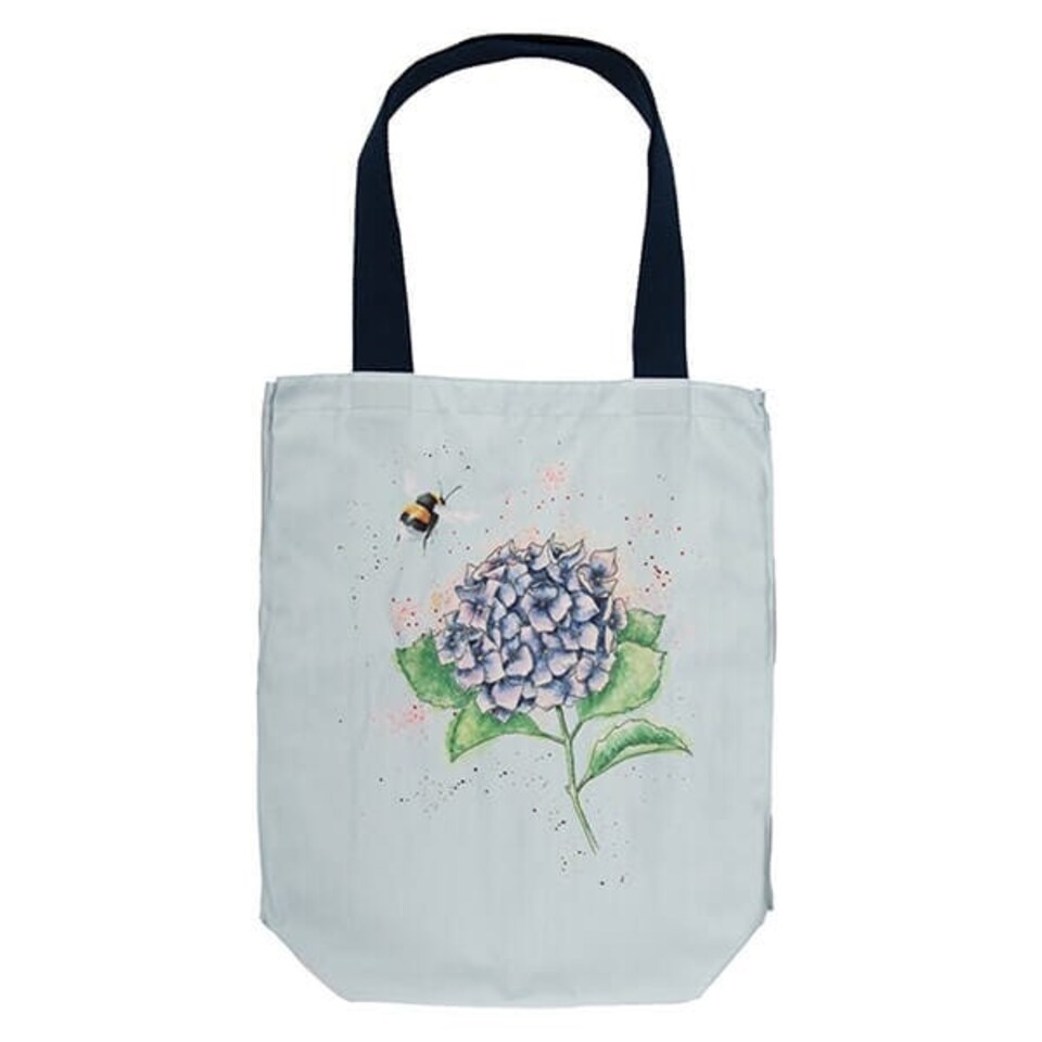 image 1 of Wrendale Designs 'Hydrangea' Bee Canvas Tote Bag