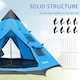 image 7 of Outsunny 6-7 Person Large Family Party Camping Tent W/ Carrying Bag, Blue