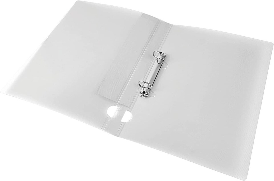 image 1 of Frosted A4 25mm Capacity Clear 2 Ring Binder