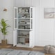 image 7 of HOMCOM Modern Bookcase, Display Storage Cabinet with Adjustable Shelves Grey