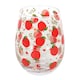 image 1 of Apple Print Stemless Glass - 350ml Clear | Red